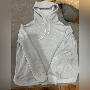 Light Gray/Blue Striped Hoodie